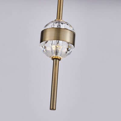 14'' Goccia 2 Light Winter Brass Mini Pendant