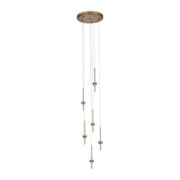 14'' Goccia 12 Light Winter Brass Chandelier