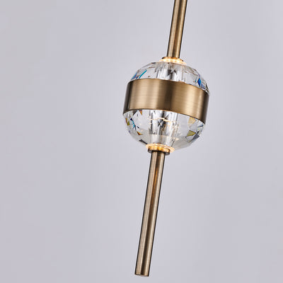 14'' Goccia 12 Light Winter Brass Chandelier