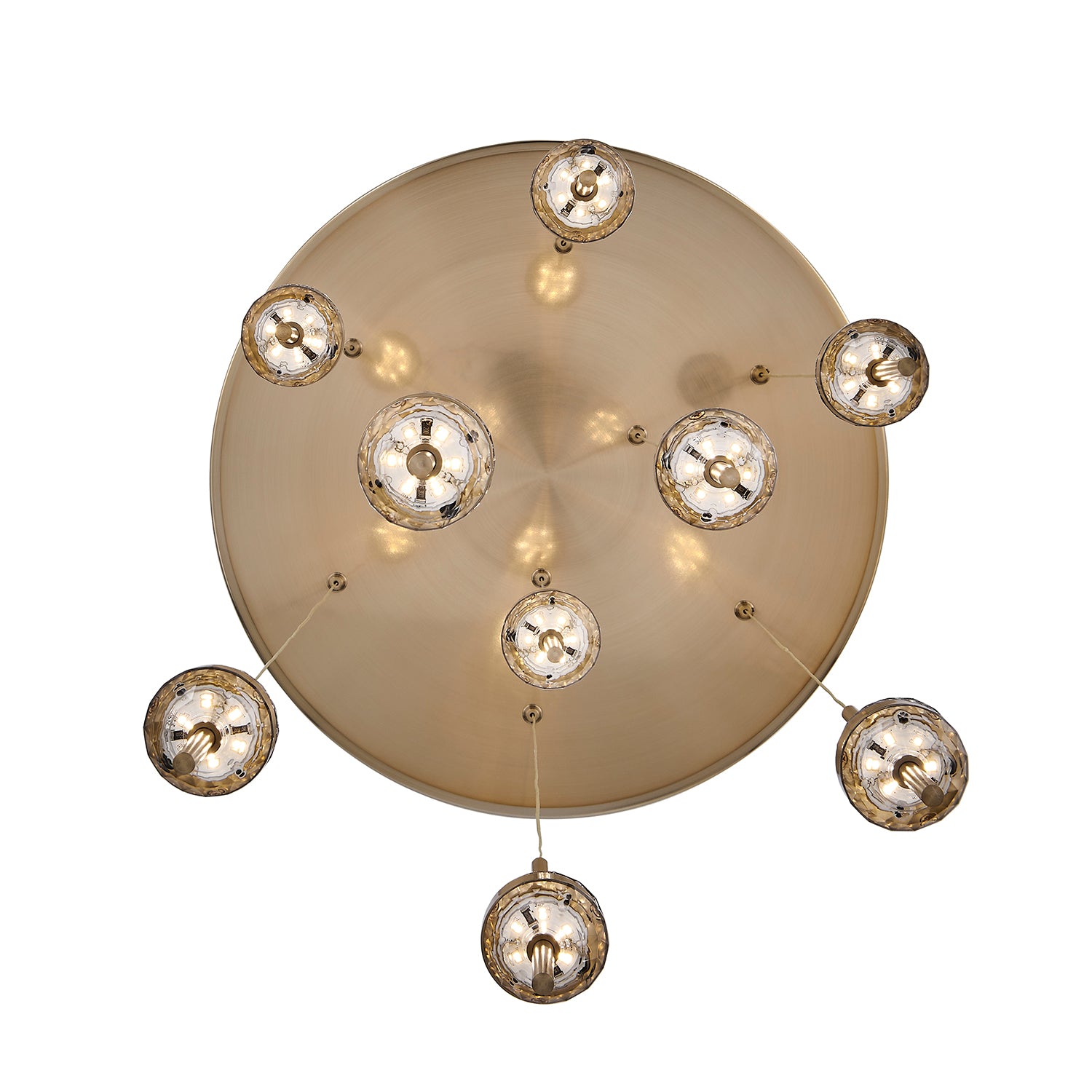 14'' Goccia 18 Light Winter Brass Chandelier