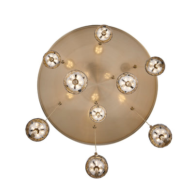 14'' Goccia 18 Light Winter Brass Chandelier