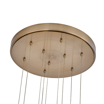 14'' Goccia 18 Light Winter Brass Chandelier