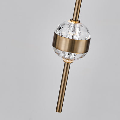 14'' Goccia 18 Light Winter Brass Chandelier