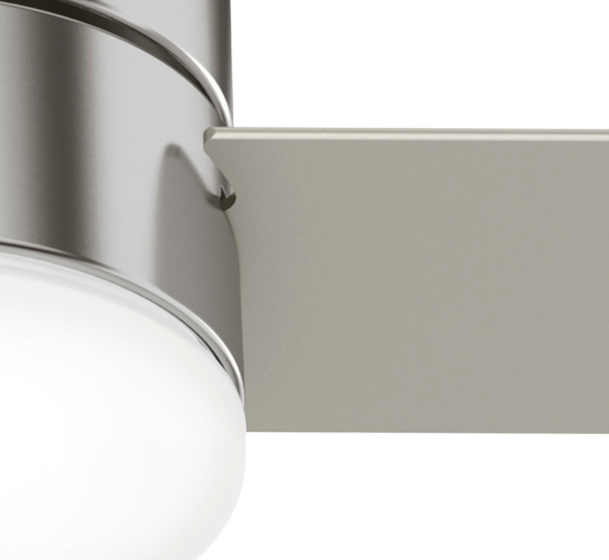 52 inch Minimus Brushed Nickel Low Profile Ceiling Fan with LED Light Kit and Handheld Remote