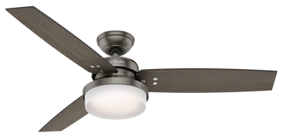 52 inch Sentinel Brushed Slate Ceiling Fan with LED Light Kit and Handheld Remote