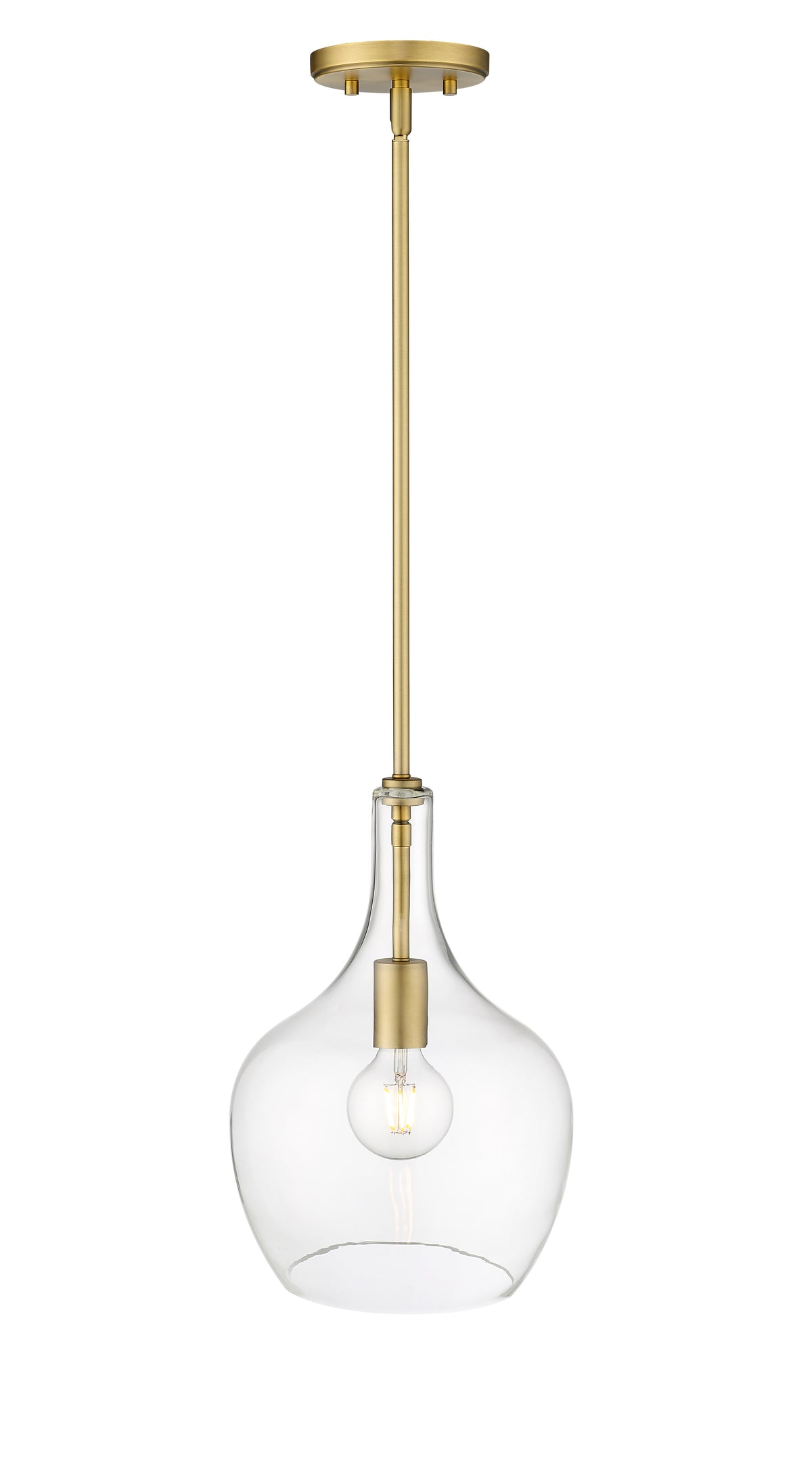 15'' Lamara Vintage Brass 1 Light Pendant