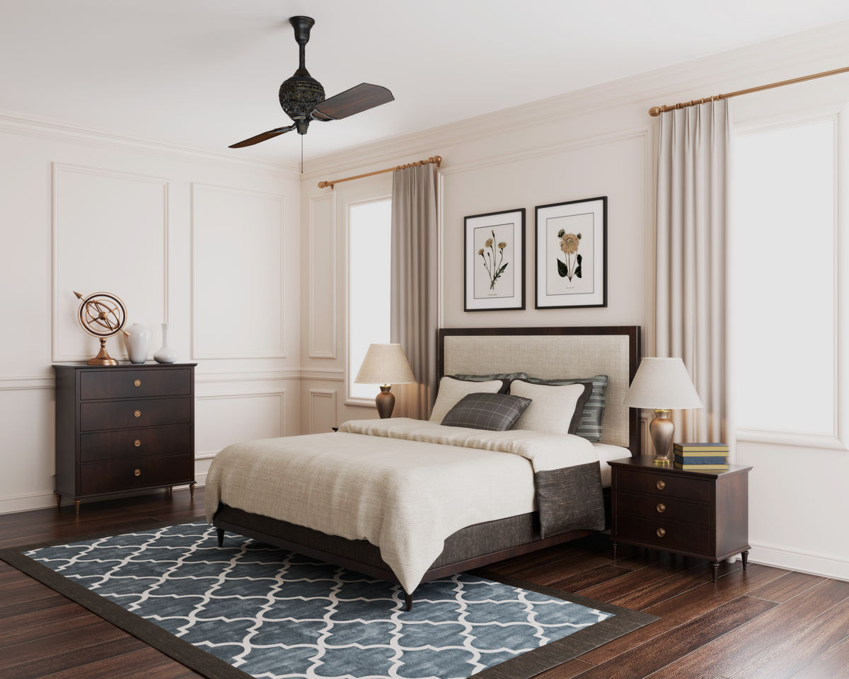 60 inch 1886 Limited Edition Midas Black Ceiling Fan and Pull Chain