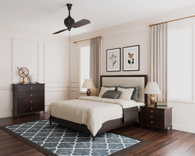 60 inch 1886 Limited Edition Midas Black Ceiling Fan and Pull Chain