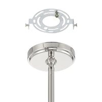 Stockholm 16-inch 4-light Polished Nickel Convertible Pendant with Opal Glass Shades
