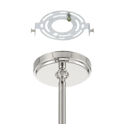 Stockholm 16-inch 4-light Polished Nickel Convertible Pendant with Opal Glass Shades