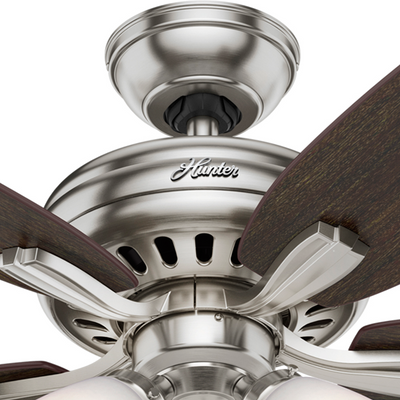52 inch Newsome Brushed Nickel Ceiling Fan with LED Light Kit and Pull Chain
