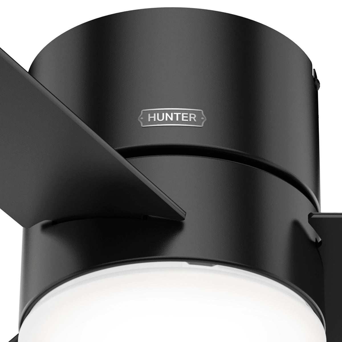 52 inch Minimus Matte Black Low Profile Ceiling Fan with LED Light Kit and Handheld Remote