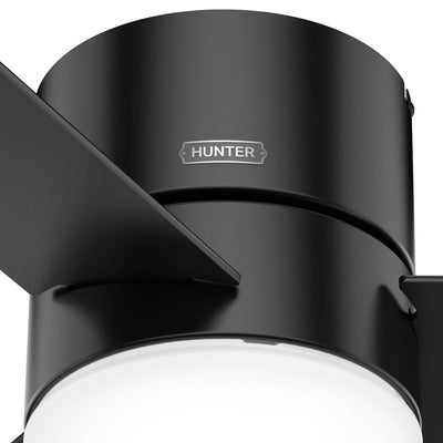 52 inch Minimus Matte Black Low Profile Ceiling Fan with LED Light Kit and Handheld Remote