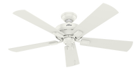 52 inch Crestfield Fresh White Ceiling Fan with LED Light Kit and Pull Chain