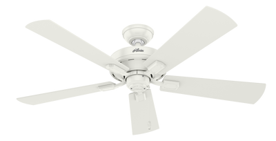 52 inch Crestfield Fresh White Ceiling Fan with LED Light Kit and Pull Chain