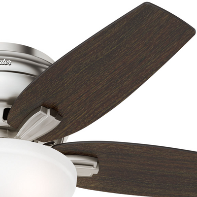 42 inch Newsome Brushed Nickel Low Profile Ceiling Fan with LED Light Kit and Pull Chain