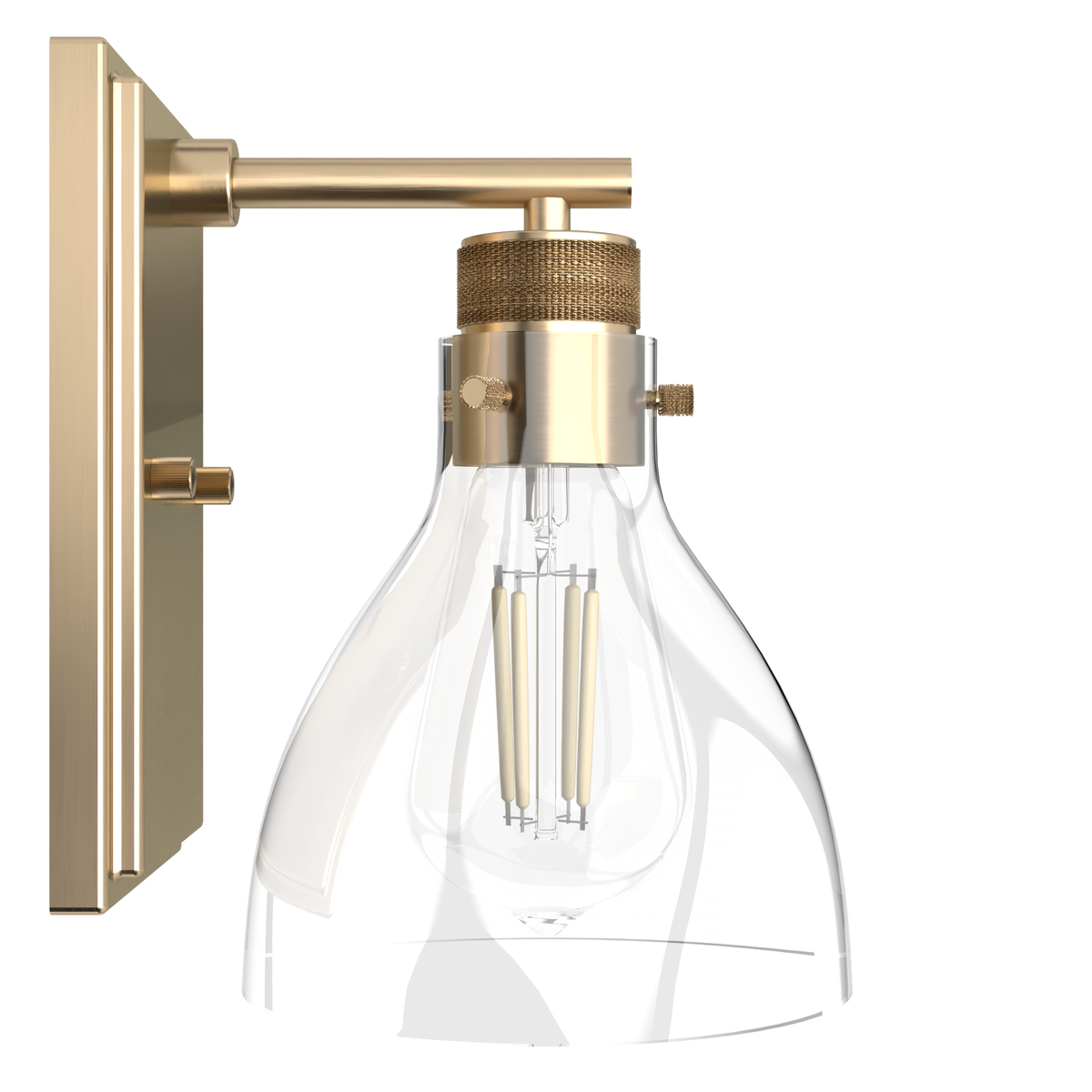 Van Nuys 9-inch 1-light Alturas Gold Wall Sconce with Clear Glass