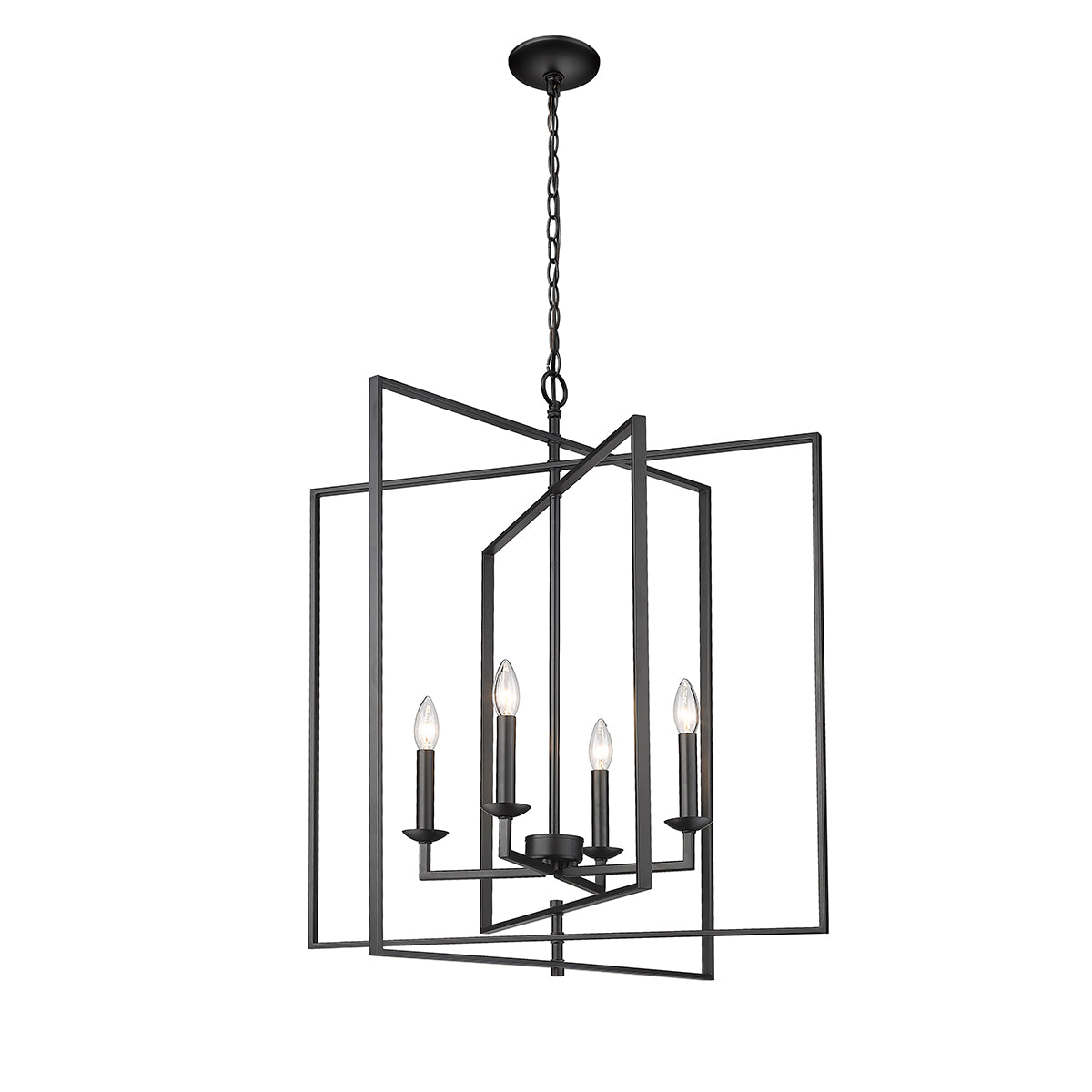 30.75'' Nellis Matte Black 4 Light Pendant