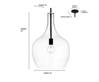 22'' Lamara Matte Black 1 Light Pendant