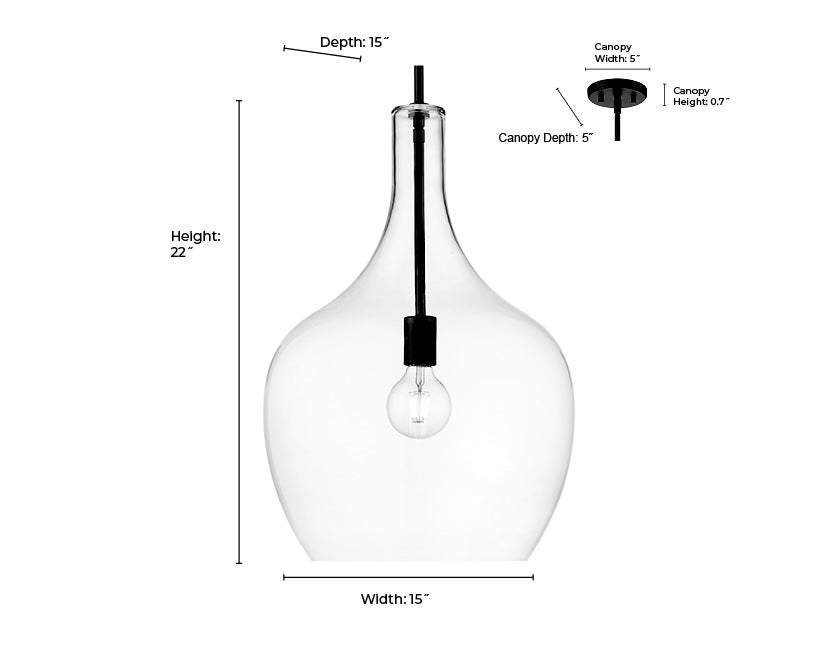 22'' Lamara Vintage Brass 1 Light Pendant