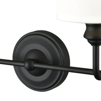 15.25'' Leena Matte Black 2 Light Bath Vanity