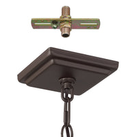 Hillside 7-inch 2-light Dark Bronze Exterior Pendant Light with Clear Glass
