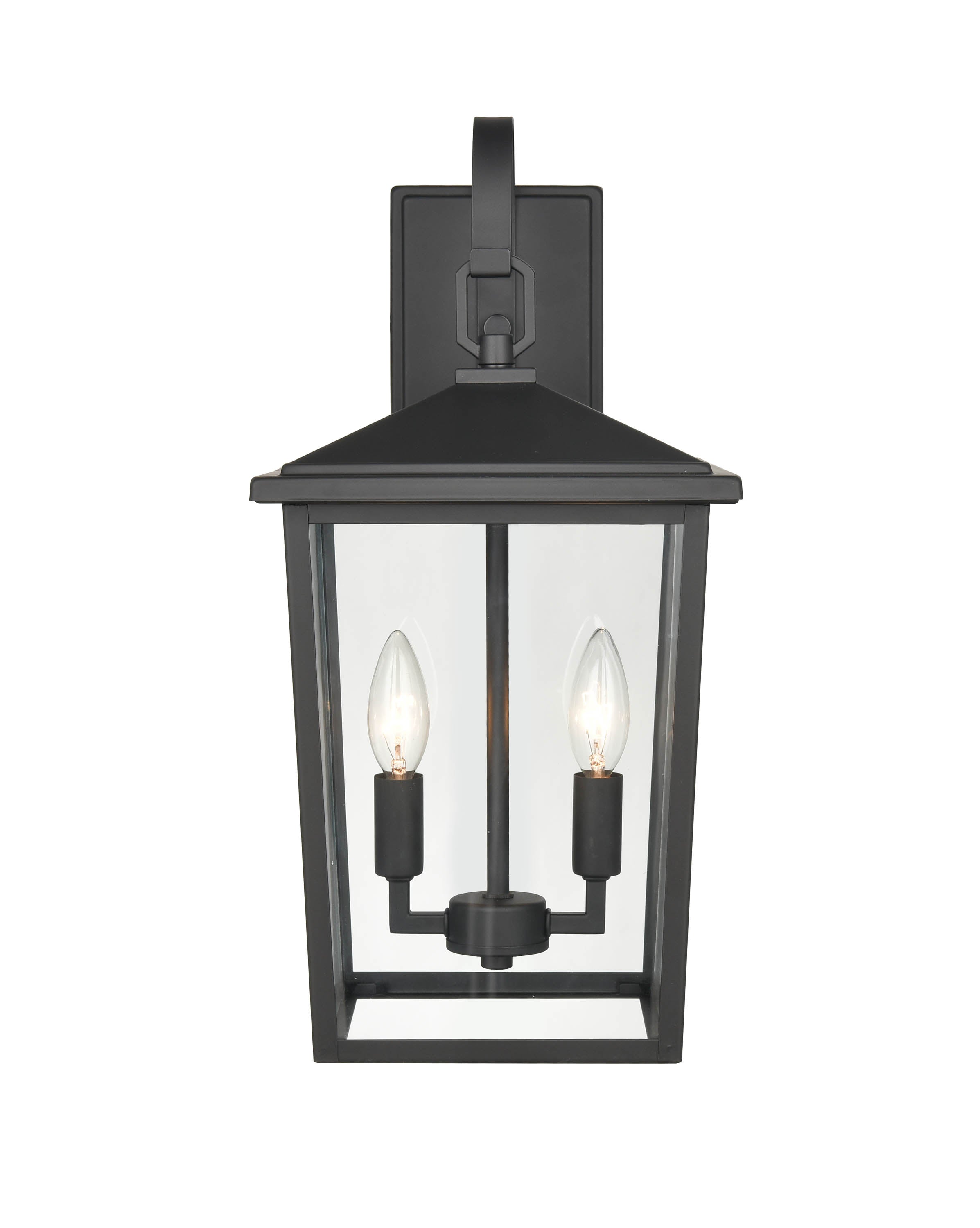 9'' Fetterton Powder Coated Black 2 Light Wall Sconce