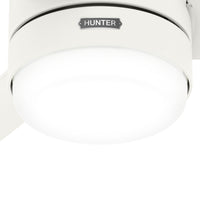 44 inch Gilmour Matte White Damp Rated Ceiling Fan with LED Light Kit and Handheld Remote