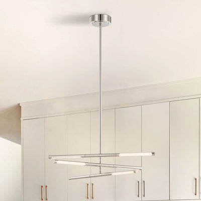 Overture 24-inch 6-light Polished Nickel 5CCT LED Chandelier