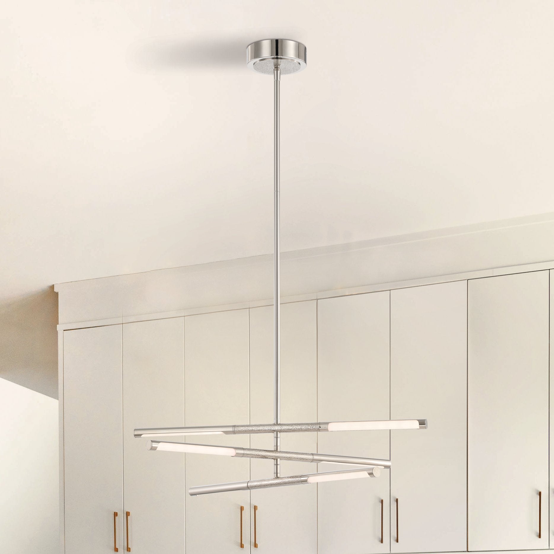 Overture 24-inch 6-light Polished Nickel 5CCT LED Chandelier