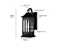 5'' Mallorey Powder Coated Black 1 Light Wall Sconce