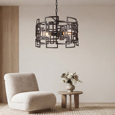 Litani 3 Light Brown Chandelier