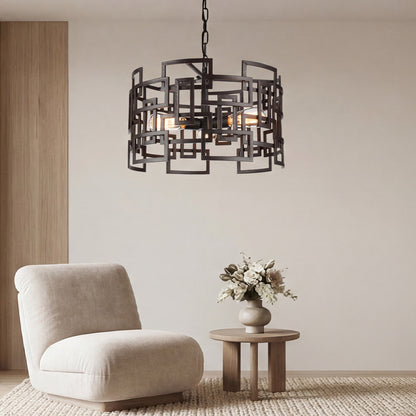 Litani 3 Light Brown Chandelier