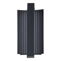 Jubilee 12-inch Matte Black 5CCT LED Exterior Wall Sconce