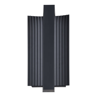 Jubilee 12-inch Matte Black 5CCT LED Exterior Wall Sconce