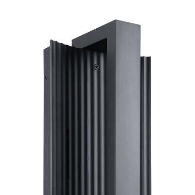 Jubilee 12-inch Matte Black 5CCT LED Exterior Wall Sconce