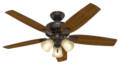 52 inch Newsome Premier Bronze Ceiling Fan with LED Light Kit and Pull Chain