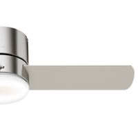 44 inch Minimus Brushed Nickel Low Profile Ceiling Fan with LED Light Kit and Handheld Remote