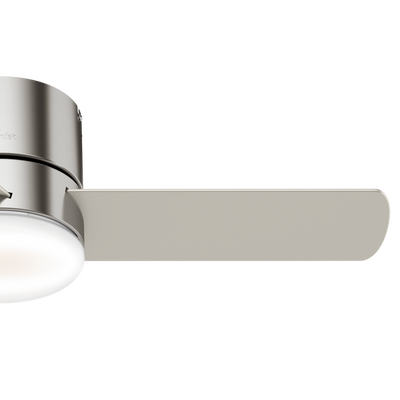 44 inch Minimus Brushed Nickel Low Profile Ceiling Fan with LED Light Kit and Handheld Remote