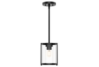 Astwood 6-inch 1-light Matte Black Pendant with Clear Glass