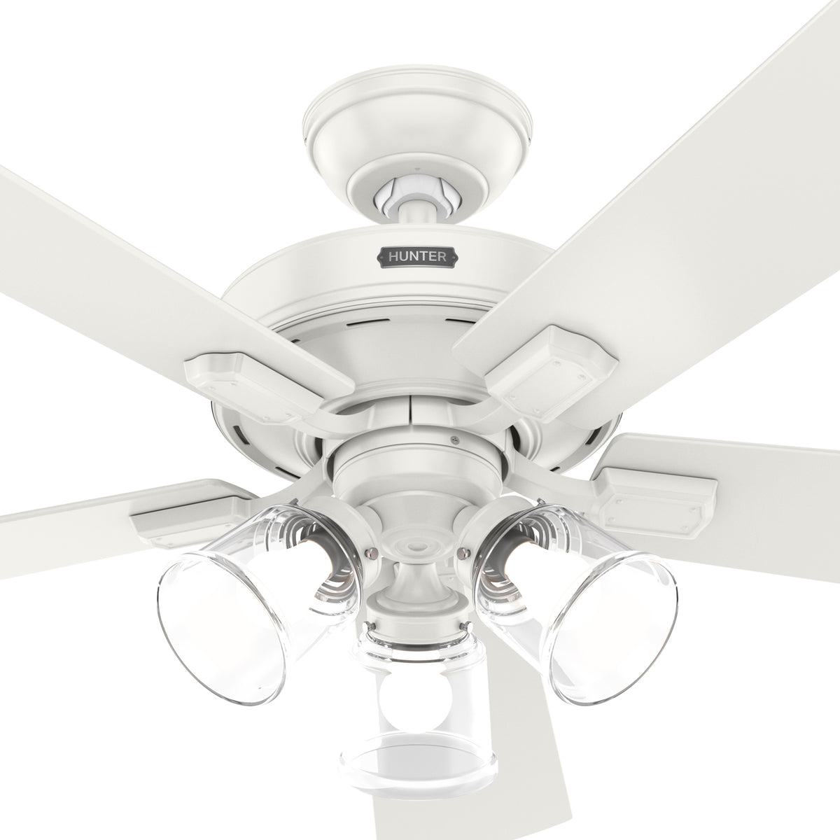 52 inch Crestfield Fresh White Ceiling Fan with LED Light Kit and Handheld Remote