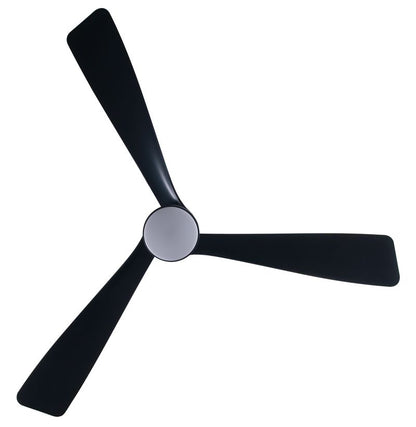 56 Inch 1 Light LED Indoor Outdoor Black Fan with Remote