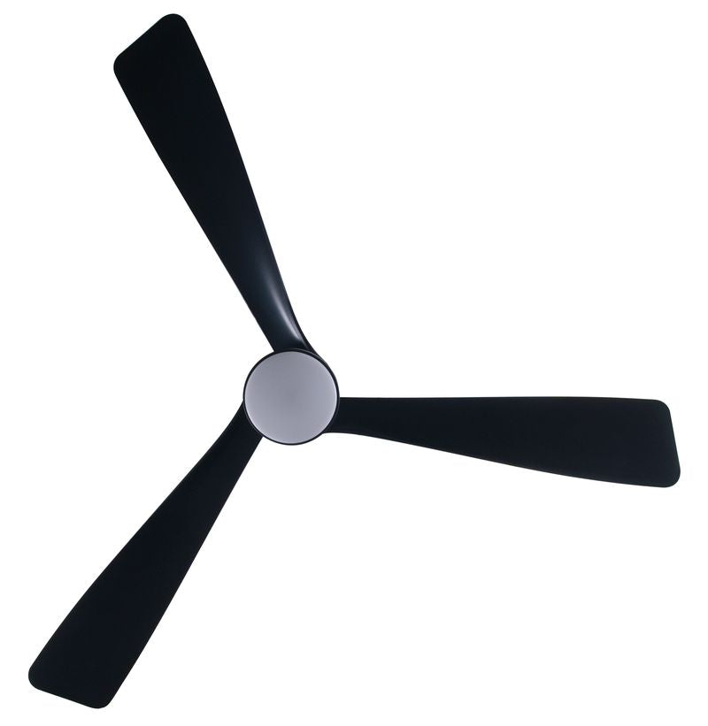 56 Inch 1 Light LED Indoor Outdoor Black Fan with Remote