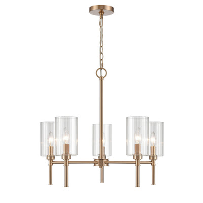 22.25'' Chastine Modern Gold 5 Light Chandelier