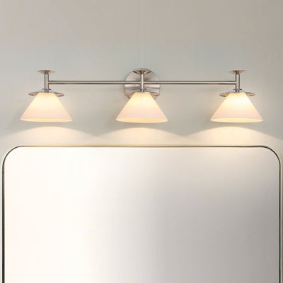 Tremolo 33-inch 3-light Brushed Nickel and Polished Nickel Vanity Light with Etched Opal Glass