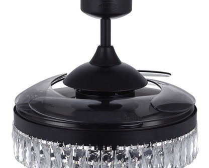 48 Inch Antique Black Retractable Blade Ceiling Fan