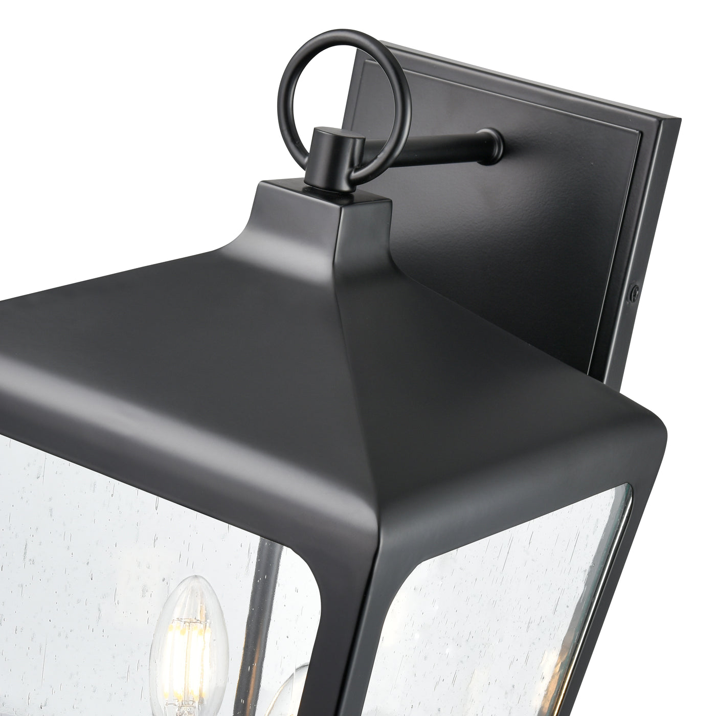8.98'' Brooks Powder Coated Black 2 Light Wall Sconce