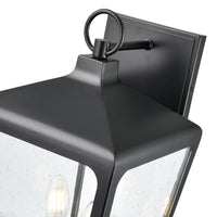8.98'' Brooks Powder Coated Black 2 Light Wall Sconce