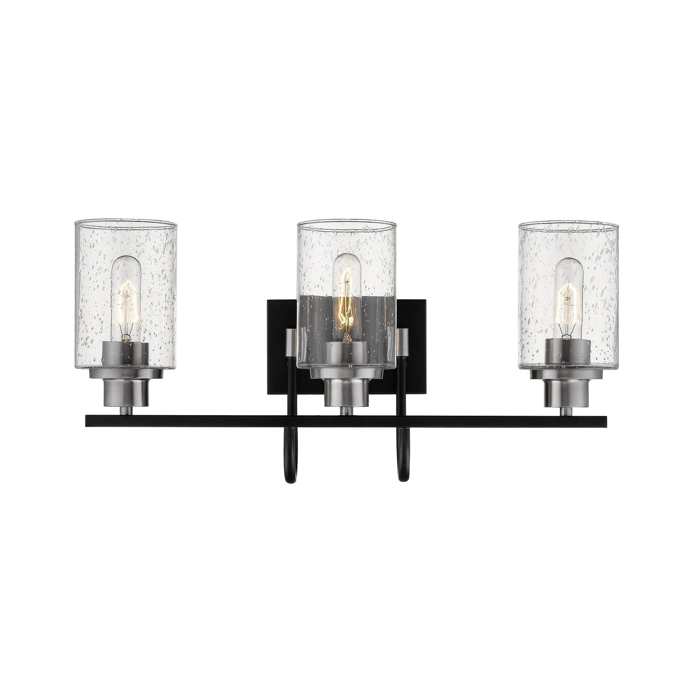 23.25'' Clifton Matte Black/Brushed Nickel 3 Light Bath Vanity
