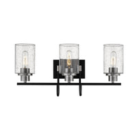 23.25'' Clifton Matte Black/Brushed Nickel 3 Light Bath Vanity